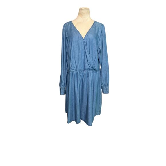 Red Camel blue chambray long sleeves dress size 3X - Picture 5 of 11